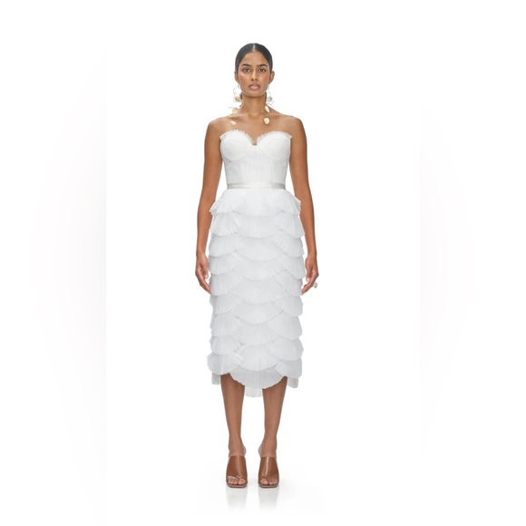 Andrea Iyamah Ari MIDI Skirt White size 12 - Picture 5 of 6